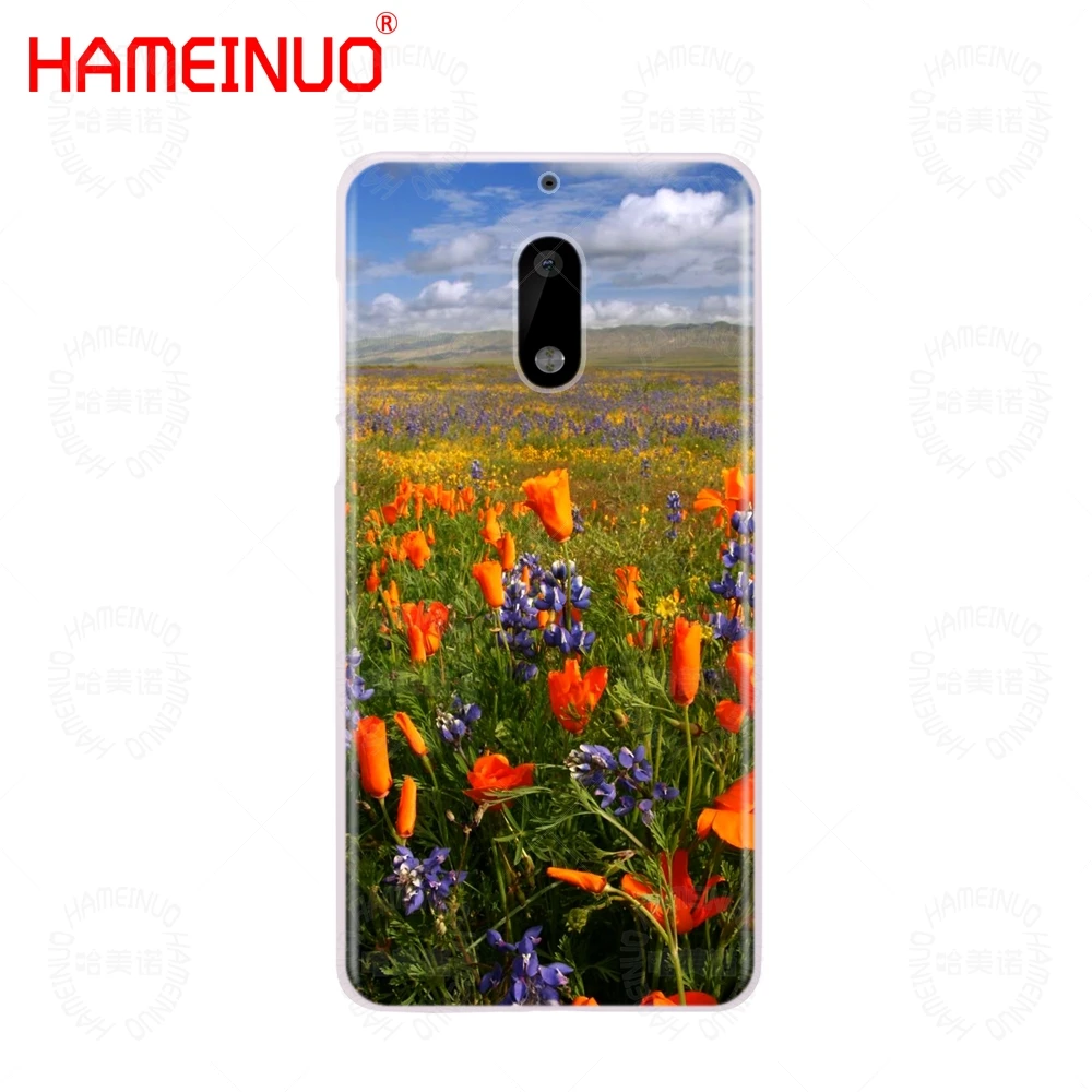 HAMEINUO Красный мак на черном стиле чехол для телефона Nokia 9 8 7 6 5 3 Lumia 640 640XL 2018 |