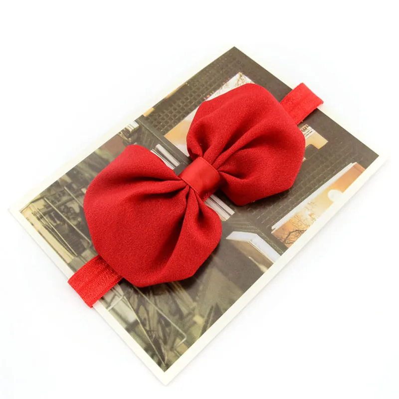 12 шт./лот милая цветная Детская повязка на голову с бантом Серебряная лента банты