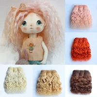 1 pieces wool hair wefts for bjdsdblythamerican dolls curly hair extensions for all dolls diy doll wigs hair doll accessories
