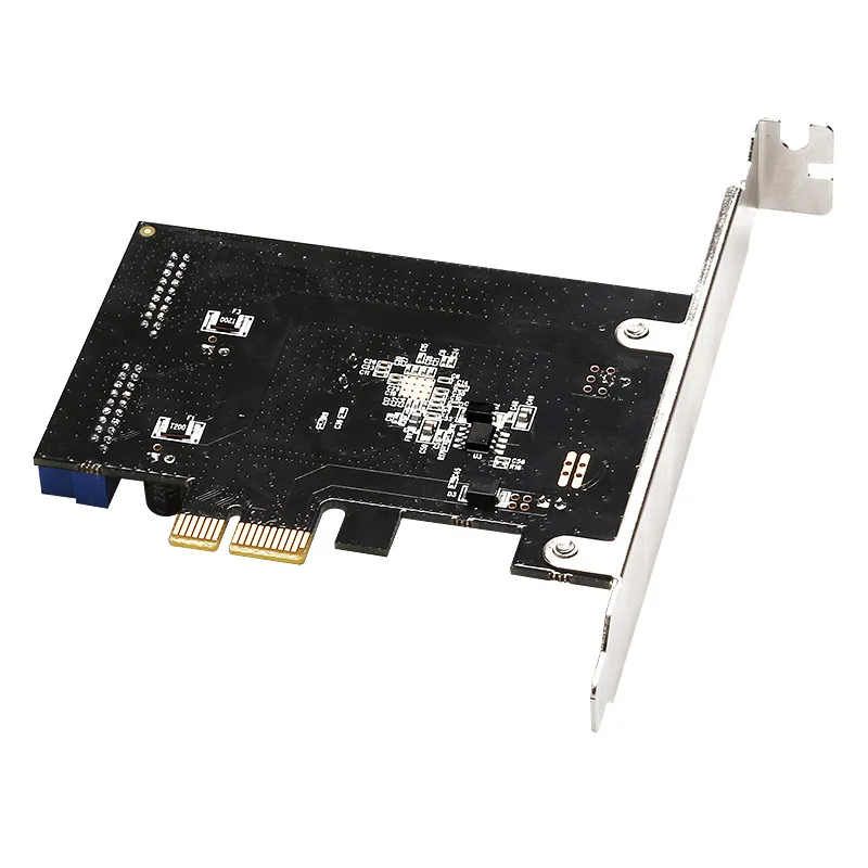 Суперскоростная PCI Express к двойной 20 Pin USB 3 0 Карта контроллера E X1 2 портам головка с