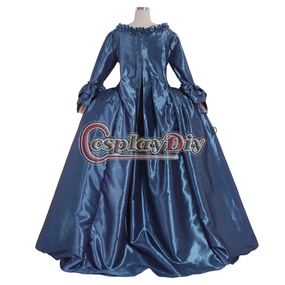 Cosplaydiy изготовленное на заказ темно синее Рококо Мария Антуанетта ПЛАТЬЕ ДЛЯ