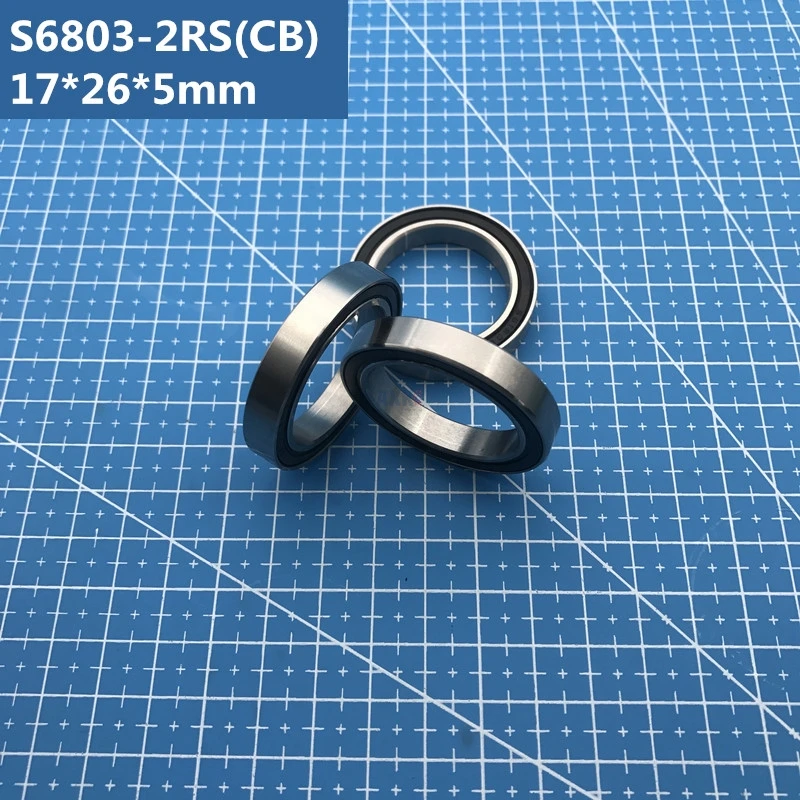 Бесплатная доставка 1 шт. ABEC 5 S6803 2RS (17*26*5 мм) гибридные керамические подшипники