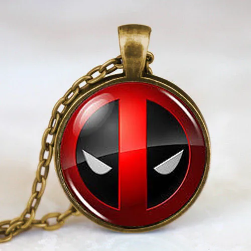 US Xmen Deadpool Супергерой мужское модное классическое ожерелье латунная сталь кулон