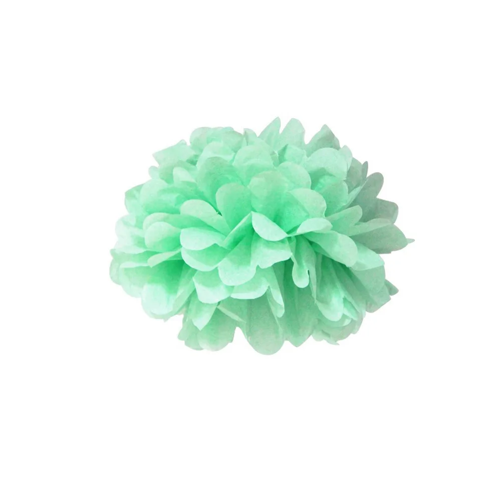 5 шт. мятный комплект Бумага декоративная ткань Pom Poms цветы/вентиляторы/ткани соты