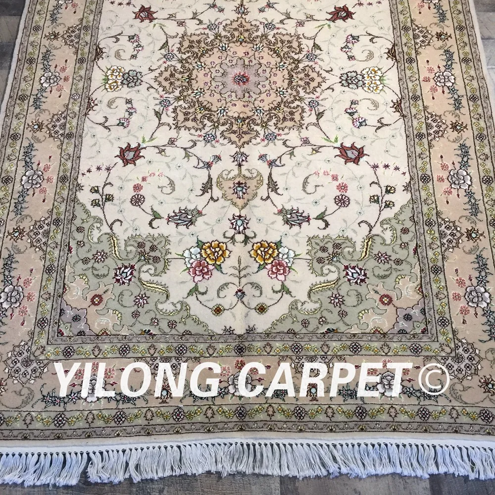 Yilong 4 'x 6' элегантный турецкий ковер с узлом ручной работы Восточное изысканное