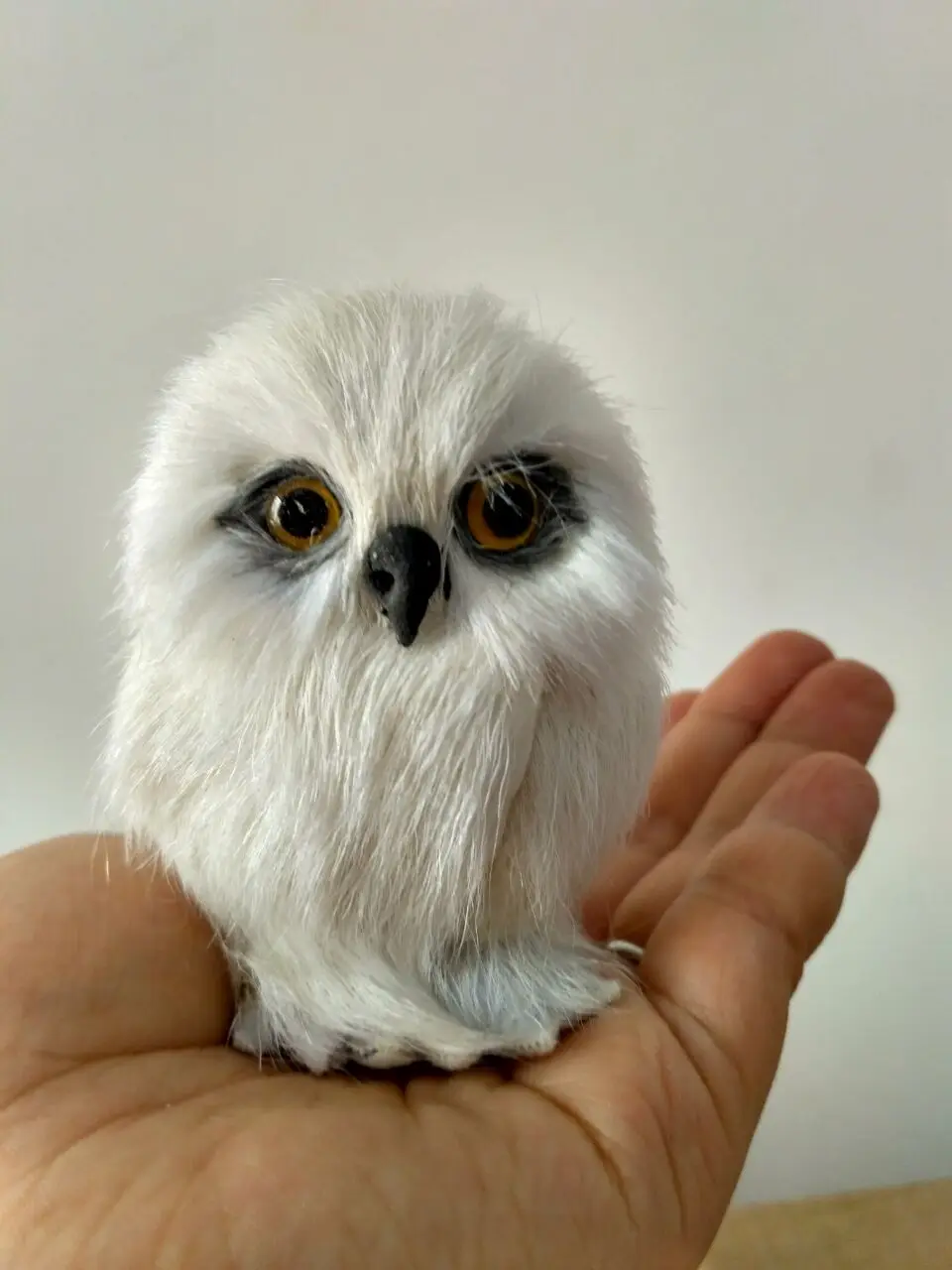 

mini simulation owl toy polyethylene&fur white owl doll gift about 7cm 0857