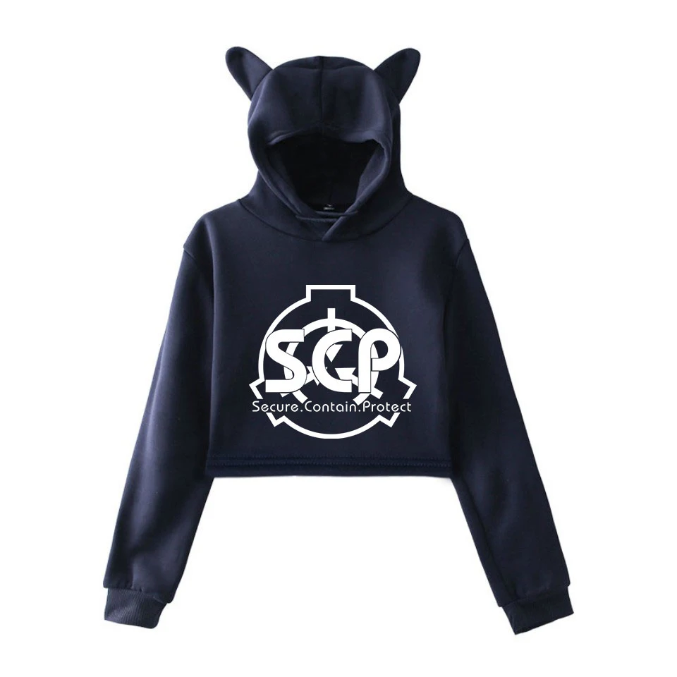 УКОРОЧЕННЫЙ ТОП Frdun Scp Foundation 2019 для женщин модное худи с принтом кота пикантное