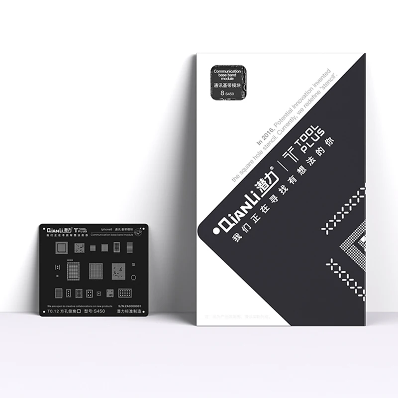 Черный стальной трафарет BGA для припоя шаблон для iPhone 8/7/6 S/6/5s связь Baseband модуль паяльная пластина