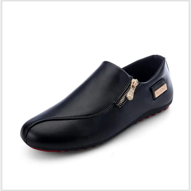 Men Flats Slip On Loafers High Quality PU Leather Shoes casual shoes Fashion Driving | Обувь