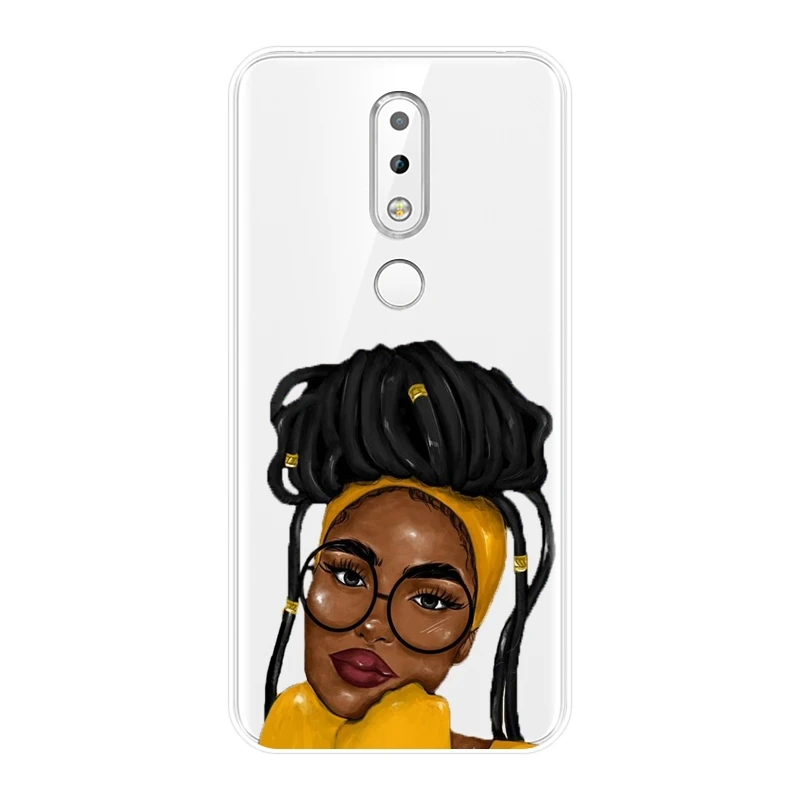 Чехол для телефона Nokia 2 1 3 5 6 7 Plus Мягкий силиконовый черный чехол накладка Magic Melanin