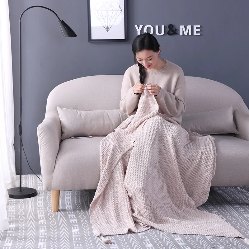 Домашнее офисное трикотажное одеяло на отдых сон детский спальный плед