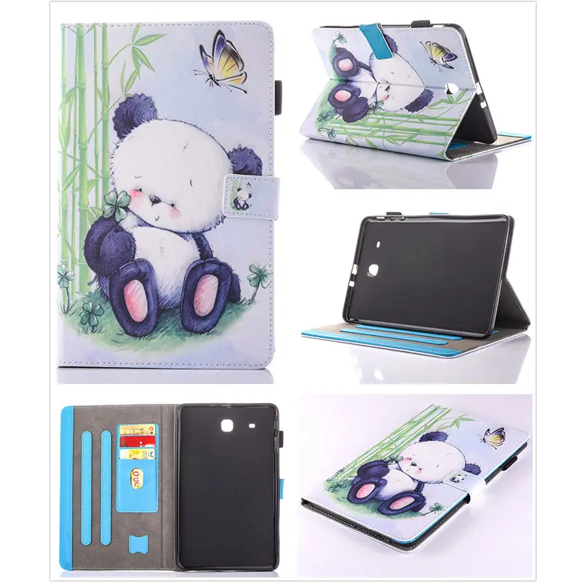 Модный чехол из искусственной кожи с откидной крышкой в виде животных для Samsung