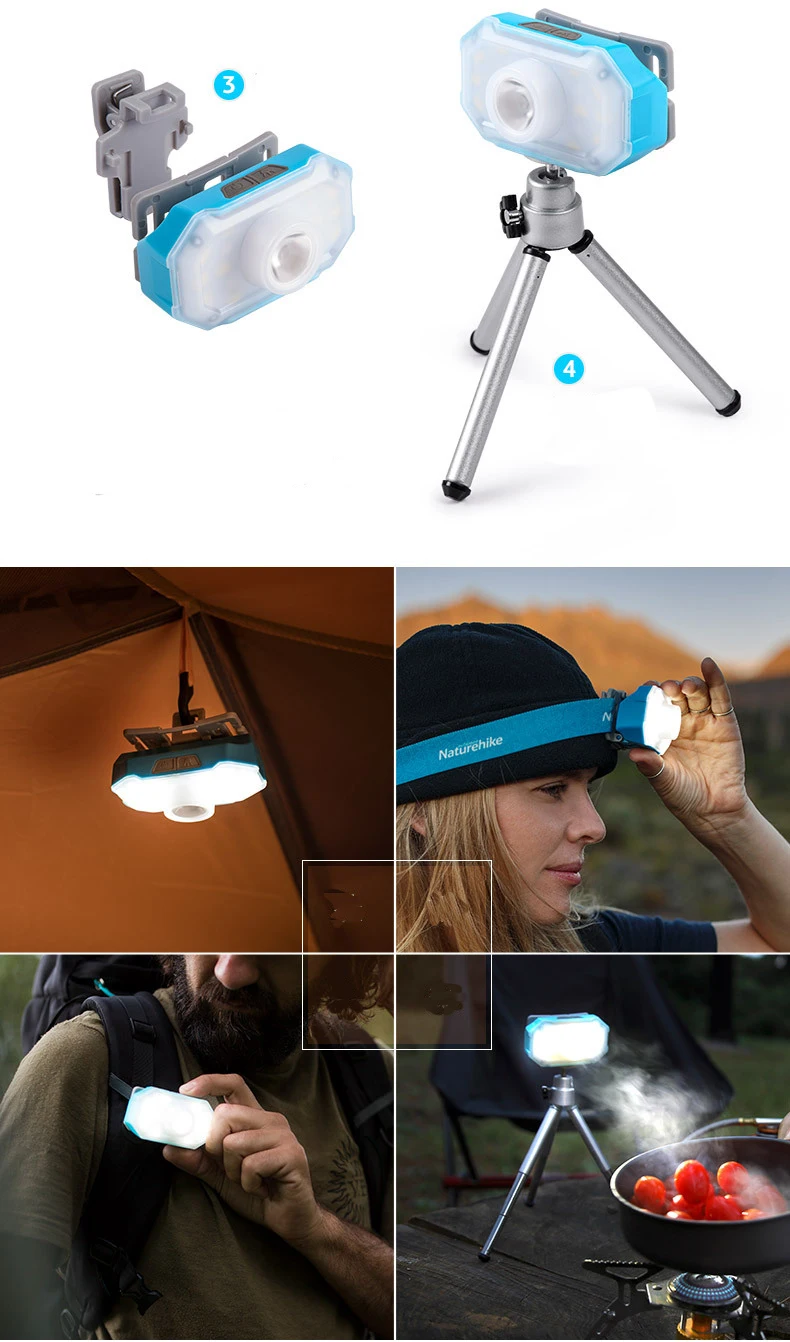Naturehike наружный светодиодный налобный фонарь для рыбалки 7-90 часов, 4 режима, фонарь для палатки, фонарь, фонарь для кемпинга, аксессуар