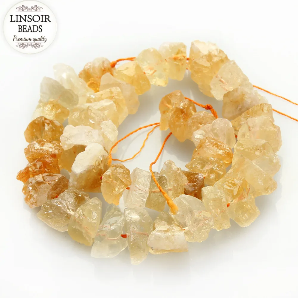 

10Colors Approx36pcs/Strand 14-18mm Raw Created Citrines Artificial Natural Crystal Stone Beads Rough Punched Loose Beads F2982
