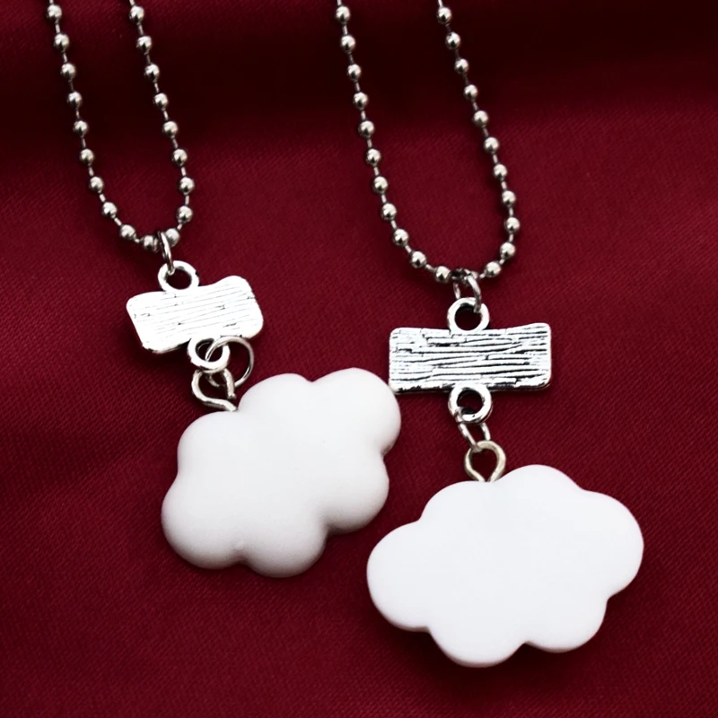 Детское ожерелье лучших друзей имитация белых облаков подвеска BFF 2 подарки для