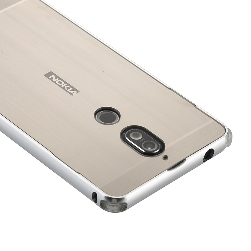 Для Nokia 6 7 7 Plus 8 чехол Гибридный 2 в 1 Броня Капа Алюминиевый металлический бампер матовый PC чехол для Nokia 7 7 Plus тонкий чехол
