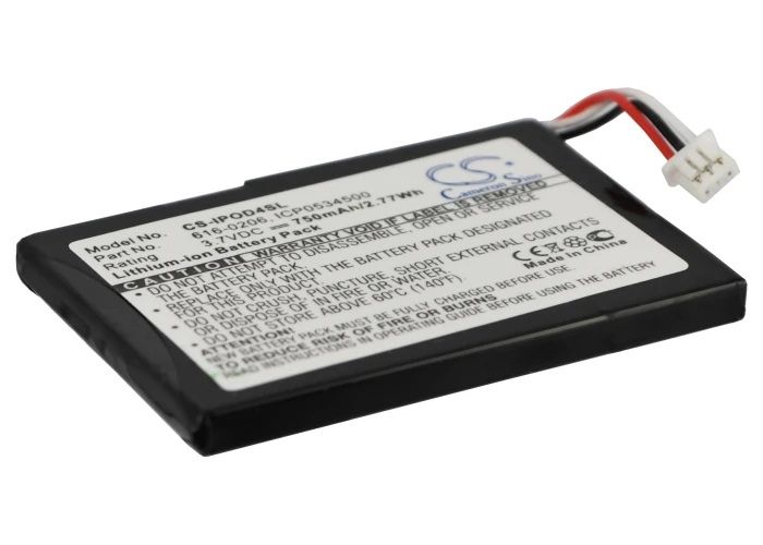 MP3 MP4 PMP батарея для APPLE iPOD 4 го поколения (P/N 616 0183 ) 750 мАч|battery for ipod|ipod 4th generation batteryipod