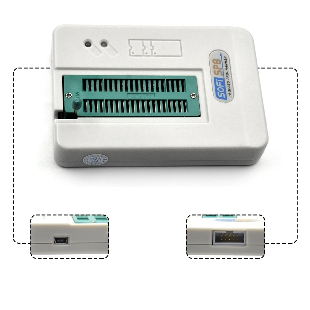 Профессиональный высокоскоростной USB программатор SOFI SP8-A EEPROM биос флэш ISP 40 контактов адаптер 24 25 93 для более 4000 микросхем