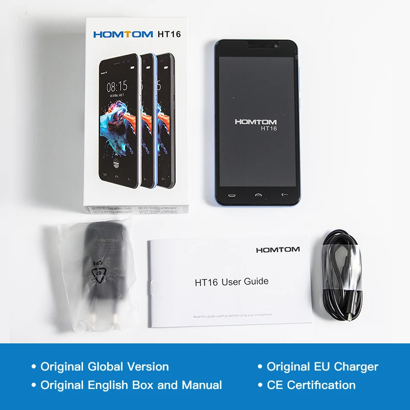 Глобальная версия смартфона HT16 Android 6 0 четырёхъядерный экран 5 дюймов 1 ГБ ОЗУ 8 Гб