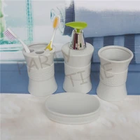 ceramic embossed bathroom set lotion dispense with special sprayer