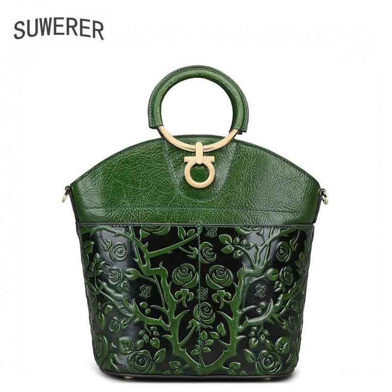 Suwerer женские сумки из натуральной кожи роскошные с тиснением Женские