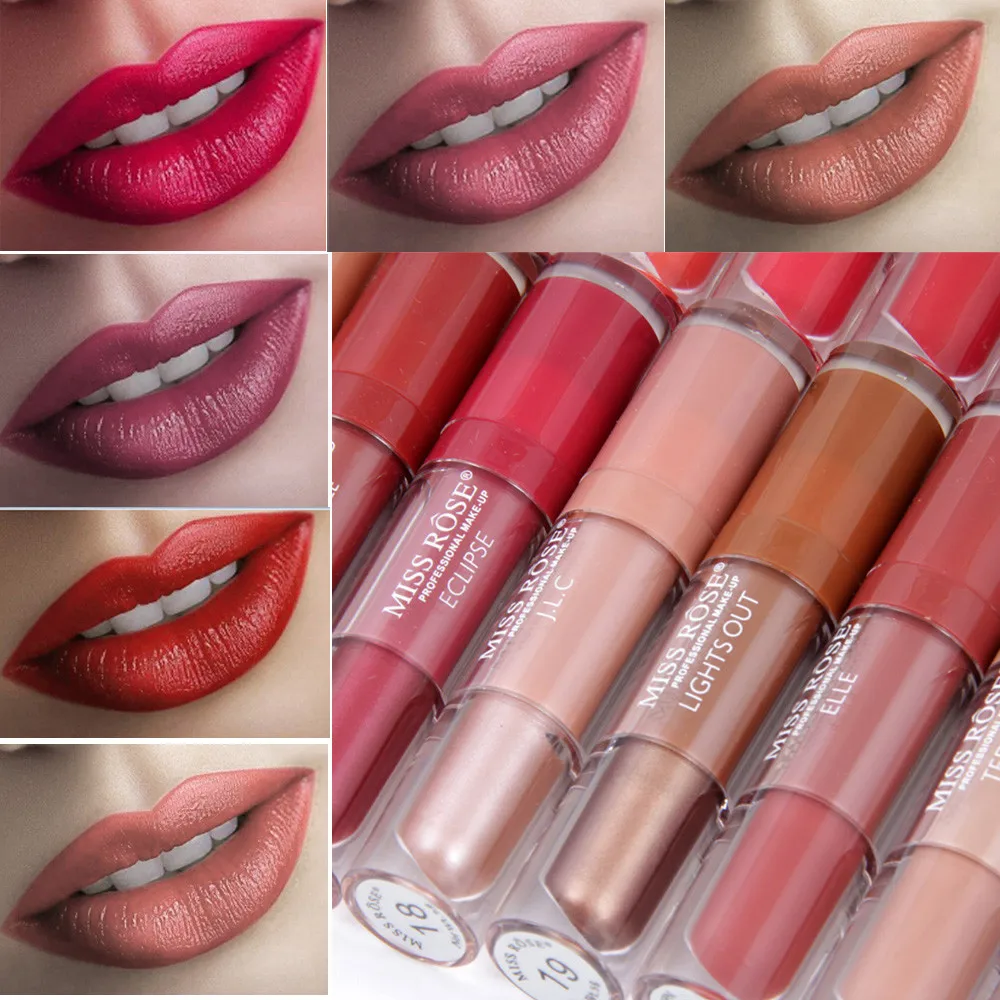 MISS ROSE жидкая помада водоотталкивающий увлажнитель бархатный блеск для губ