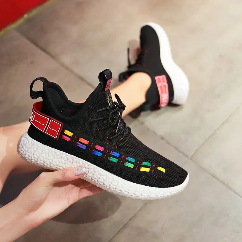 2019 кроссовки женские Летняя женская повседневная обувь белые из флока на