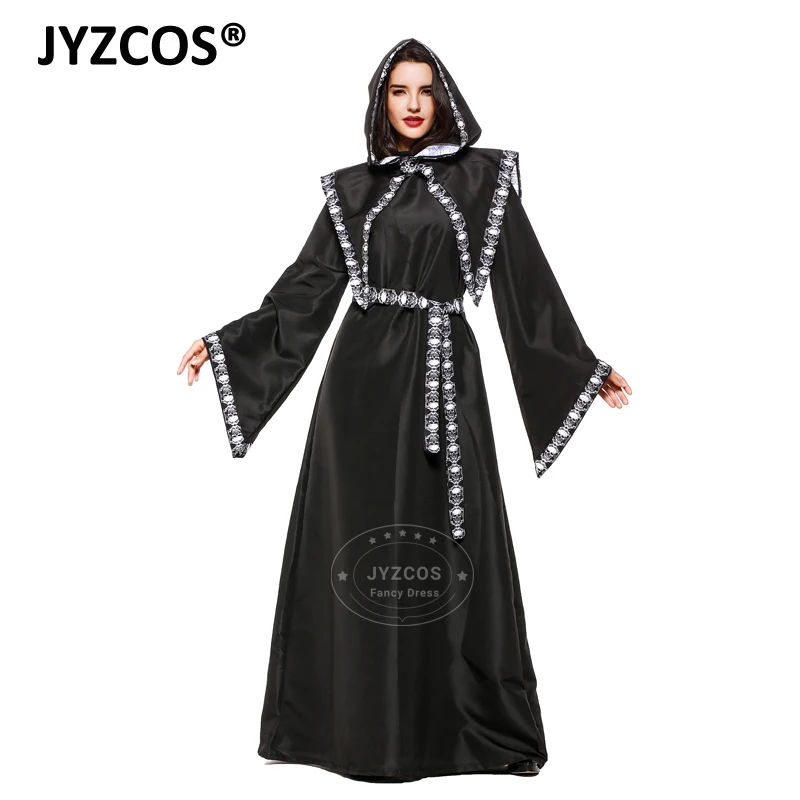 JYZCOS взрослый костюм для косплея Смерть с косой костюмы волшебника на Хэллоуин