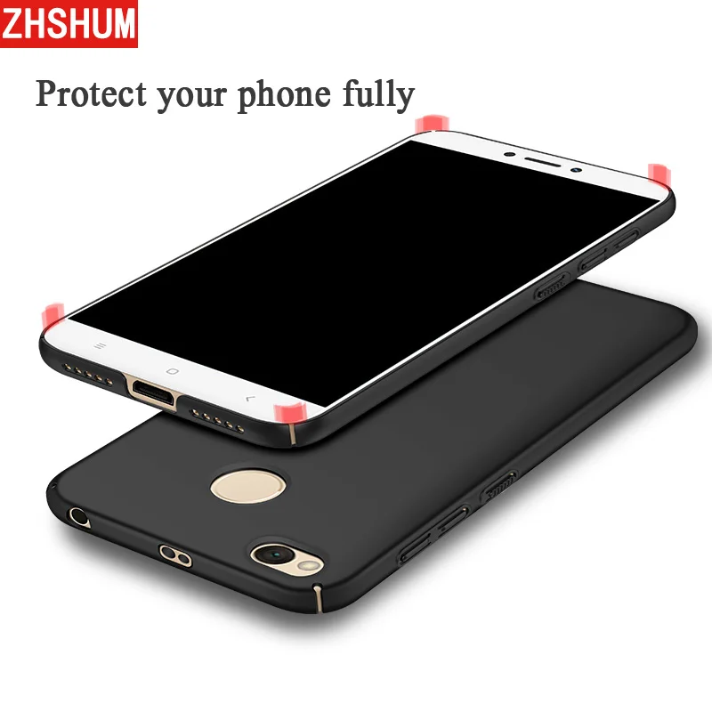 ZHSHUM роскошный жесткий чехол для Xiaomi Redmi 4x телефон пластик матовая кожа полное