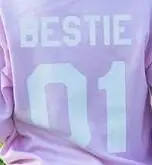 Skuggnas Bestie 01 Bestie 02 одинаковые толстовки лучший друг подарок сестренке 01 сестренке 02 толстовки сестренки Толстовка лучшие друзья - Цвет: bestie 01