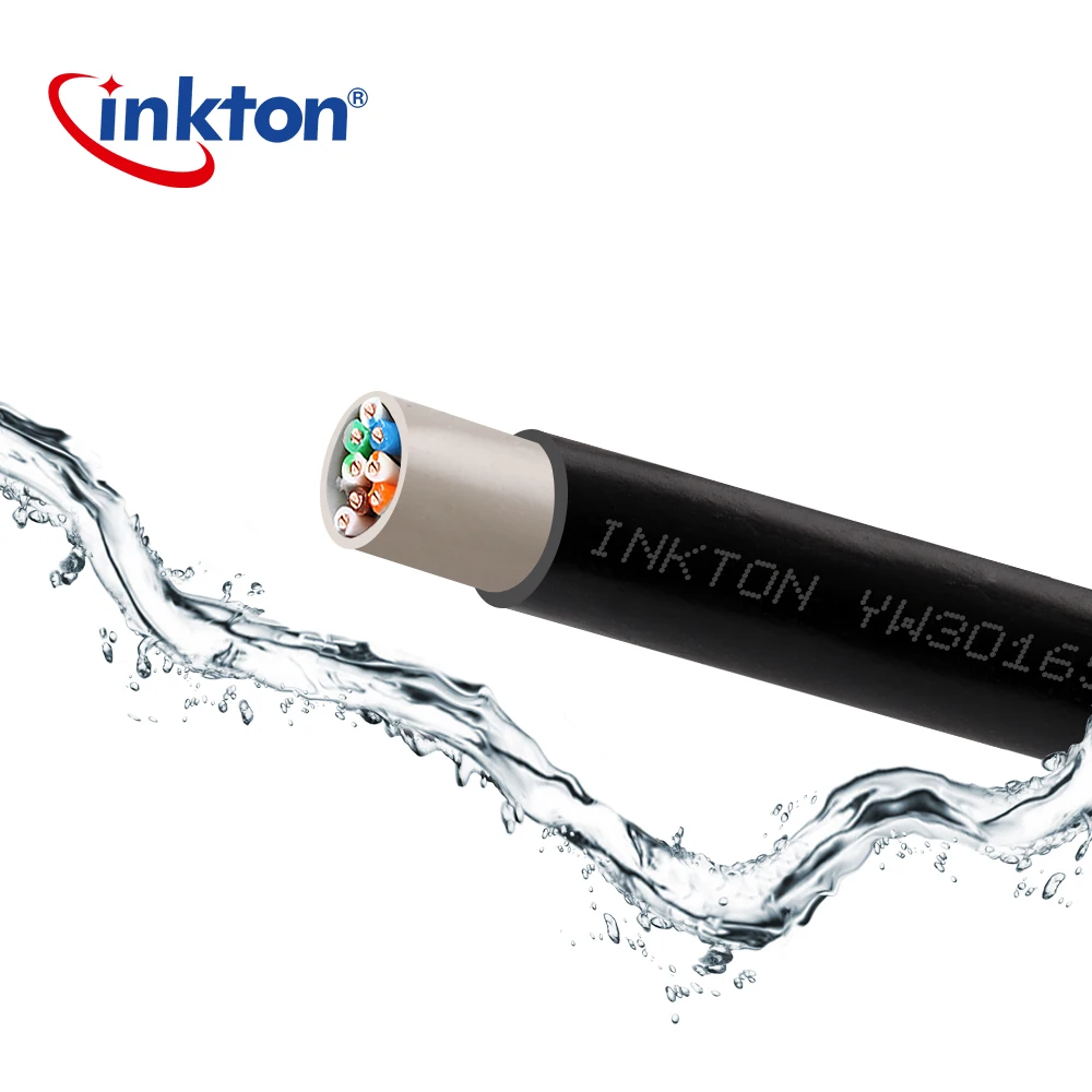 Inkton Открытый водонепроницаемый UTP кабель Cat5e Ethernet Rj45 черный рулон Core 8 ядер