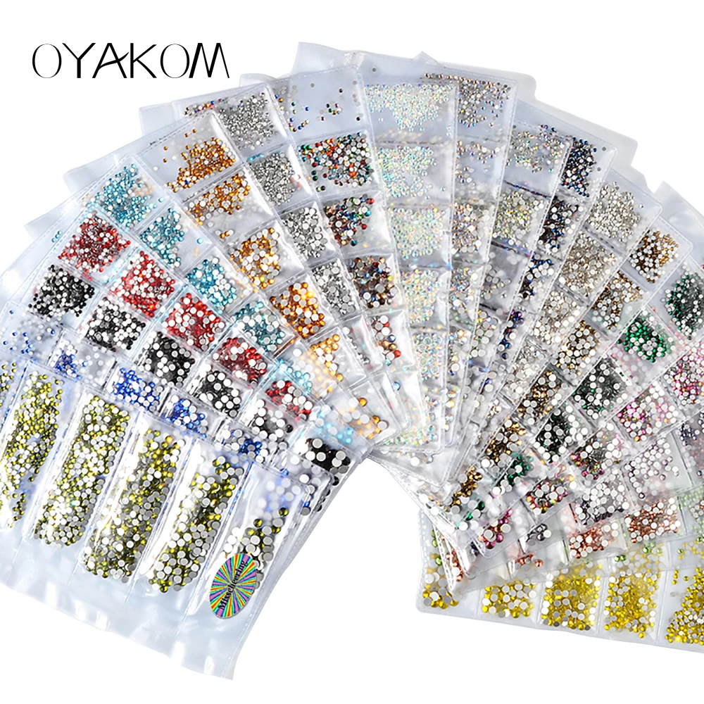 OYAKOM супер блестящие стразы на ногти для украшения ногтей хрустальные шармы 3D