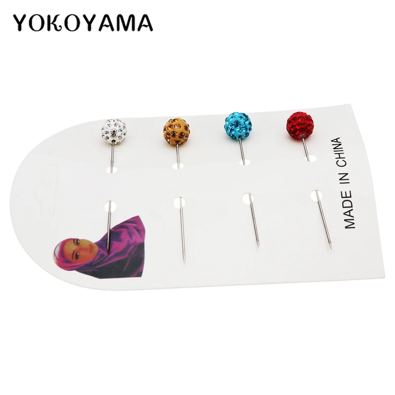 YOKOYAMA 40Pcs/30Pcs/12Pcs/4Pcs Colorful Diamond Pin Fixed Sewing Needle Wedding Corsage Dressmaking Accessories |