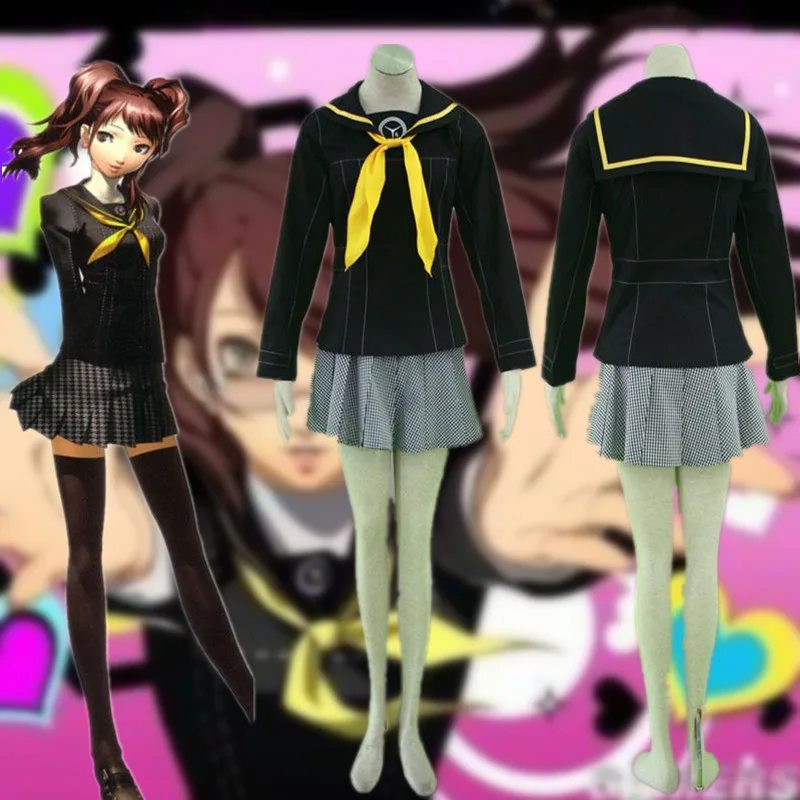 Аниме Persona 4 костюм Rise Kujikawa женщина девушка schoo lunipe Косплей Хэллоуин вечерние