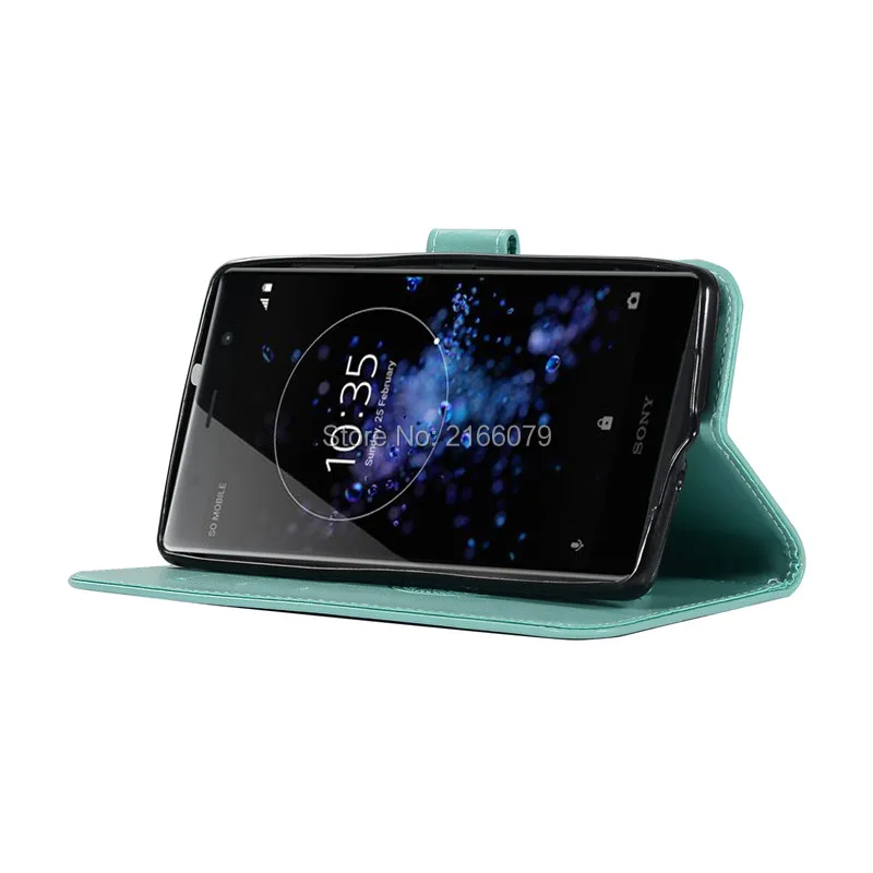 Роскошный чехол книжка из искусственной кожи с 3D рисунком совы для Sony Xperia XZ2 Premium 5