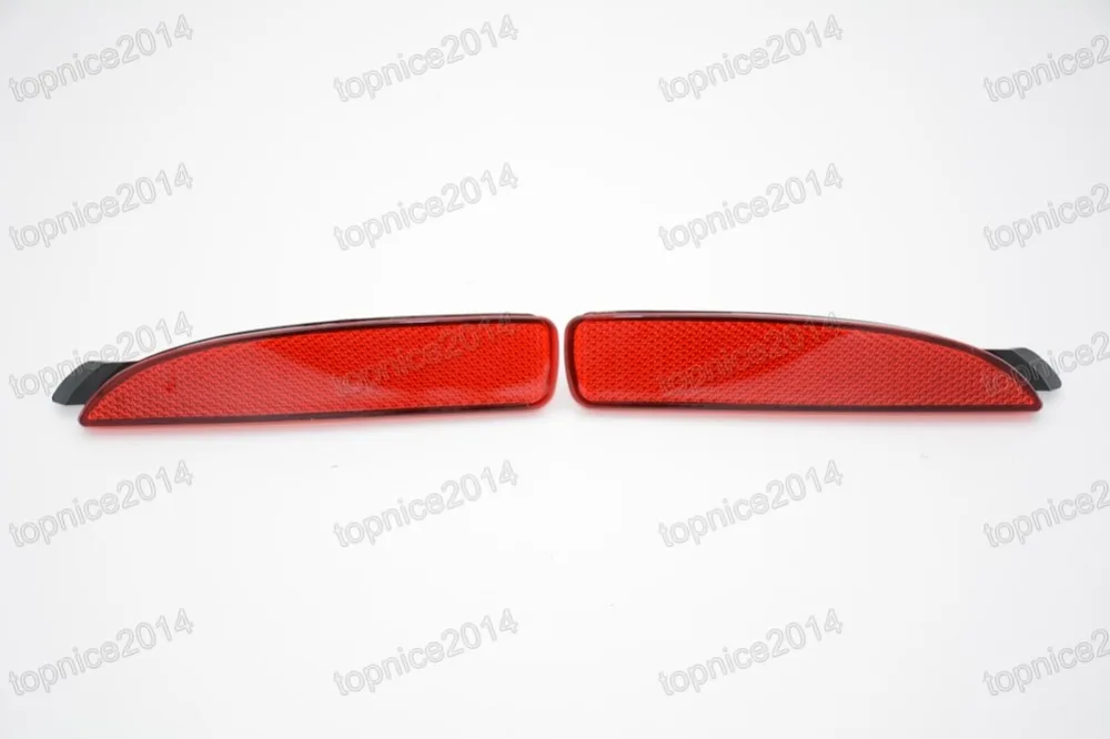 1 пара красный объектив задний противотуманный фонарь бампер отражатель лампы