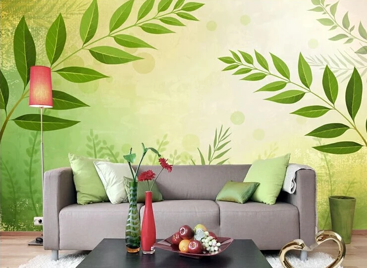 

Custom large murals, floral branches mural for living room bedroom TV backdrop waterproof Papel de parede