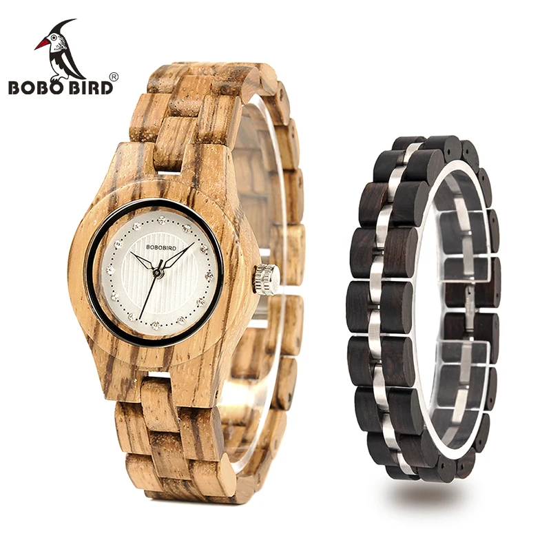 

relogio feminino BOBO BIRD Bamboo Wooden Fashion Watch With Bracelet Top Brand Wristwatch Women Timepiece In Gift Box V-O29