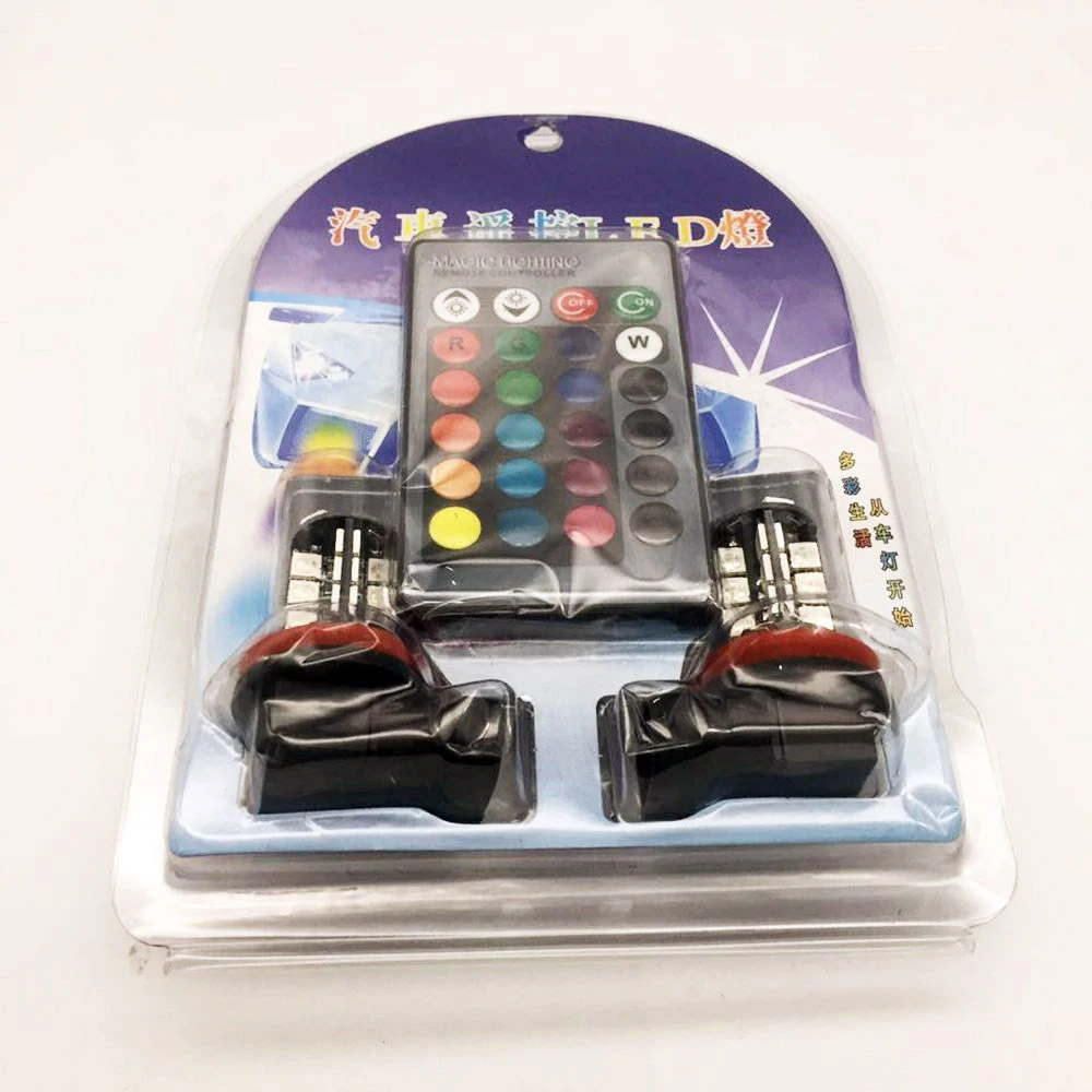 YSY 2 шт. 27SMD Мульти Цвет RGB 5050 H11 H8 1156 3156 7440 H7 9006 9005 Светодиодный светильник тумана