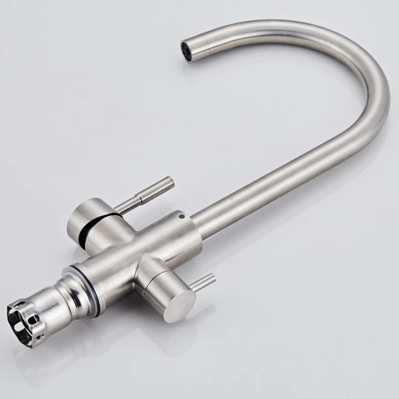 Смеситель для питьевой воды из нержавеющей стали 360 вращение 304 градусов водяные