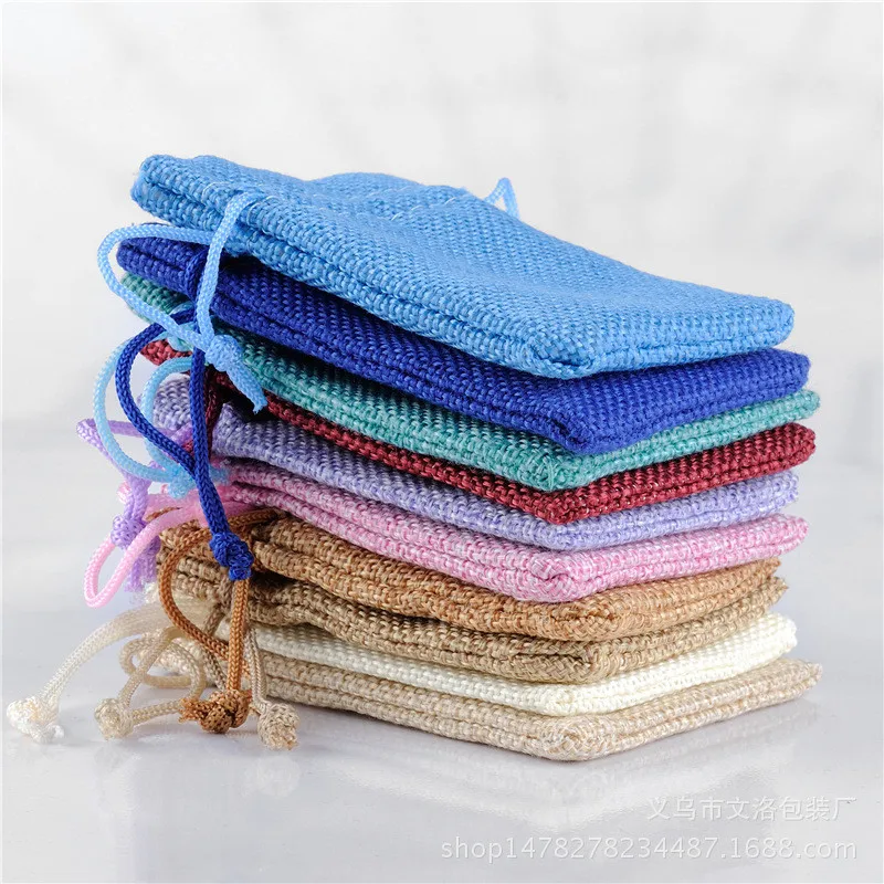 5pcs 7*9cm Color environment-friendly bundle mouth imitation gunny bag cosmetic aromatherapy material packaging | Украшения и