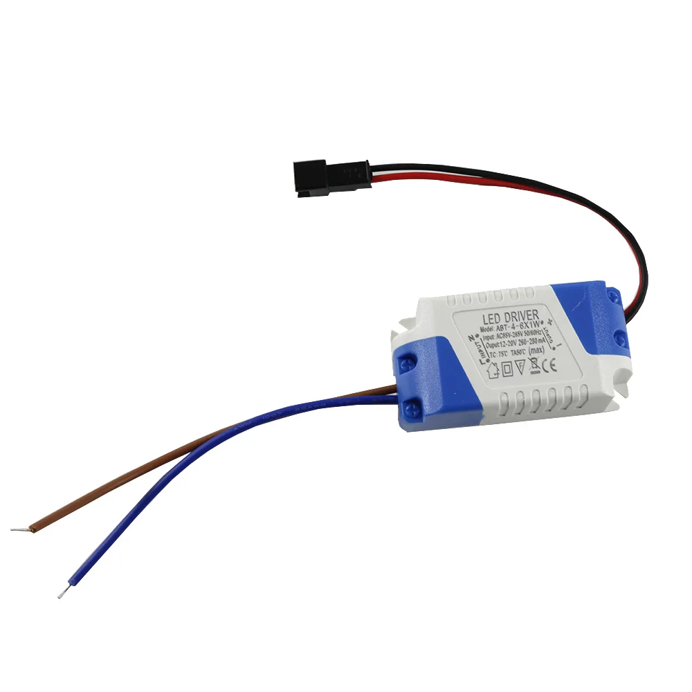 4 Вт 6 Вт) x1W светодиодный внешний драйвер 260-280mA DC 12V~ 20V светодиодный драйвер 4 W 5W 6W Питание AC 110V 220V для Светодиодный ламп безопасный