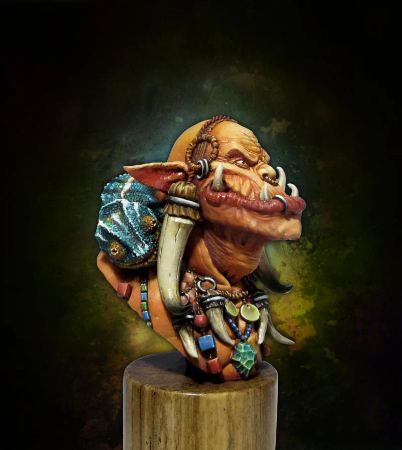 1/12 66 мм старинная женщина Orc грудь Полимерная модель миниатюрная фигура