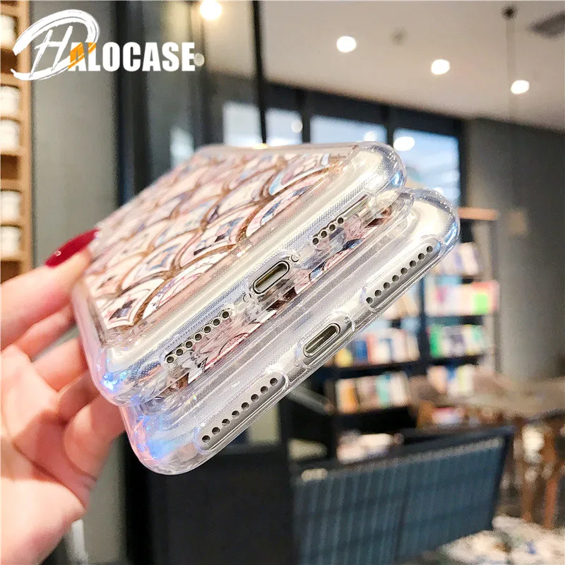 

Luxury Mermaid Quicksand Phone Case For iPhone 11 Pro MAX X XS MAX XR 6 6S 7 8 Plus Samsung S8 9 10e Plus Note 8 9 10 Pro Cover