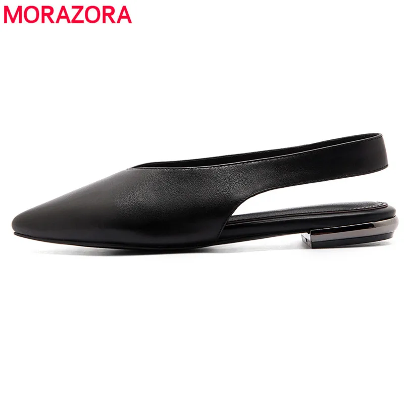 MORAZORA/горячая распродажа обувь на плоской подошве женская высокого качества