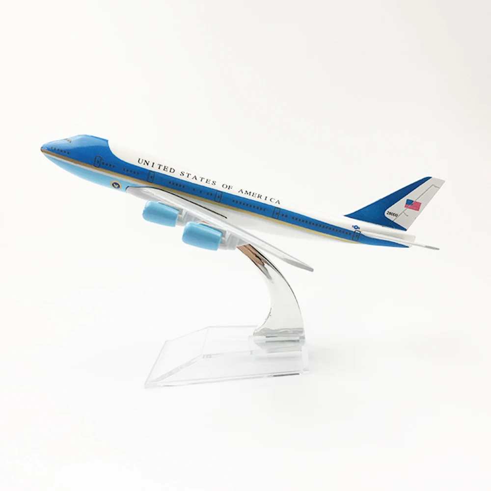 Летательный аппарат в масштабе 1/400 Боинг 747 ВВС One 16 см модель самолета из сплава