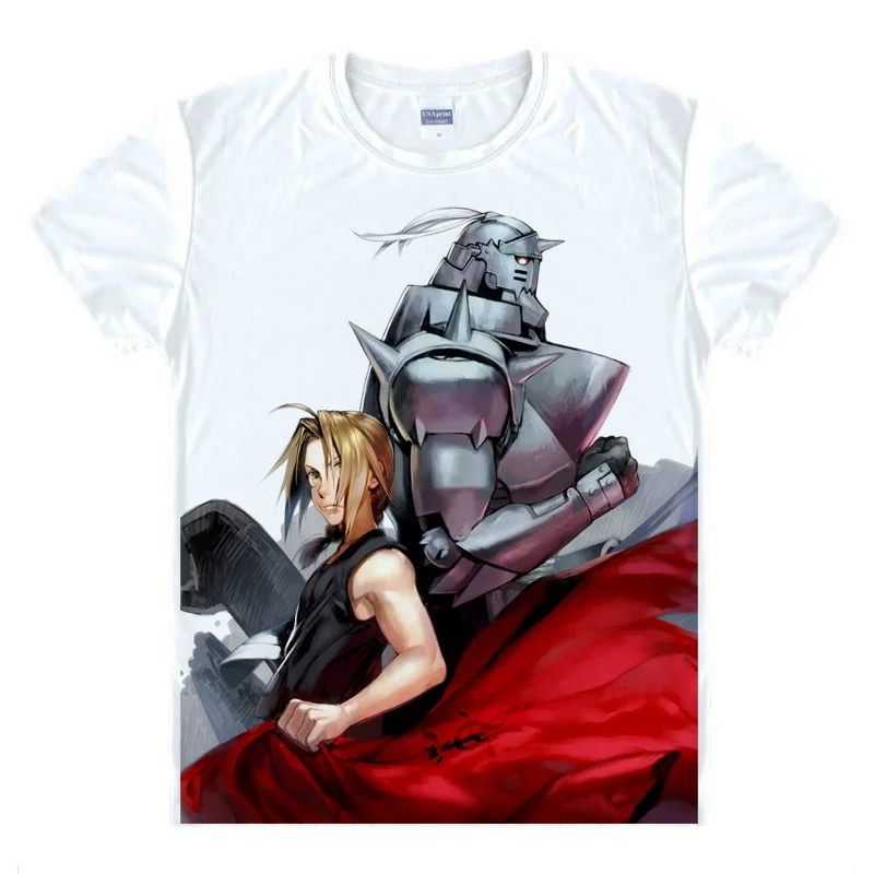 Style 12 Coolprint аниме рубашка Стальной алхимик футболки мульти-стиль короткий рукав Эдварда Элрика Альфонса Косплей Motivs рубашки - Цвет: Style 12