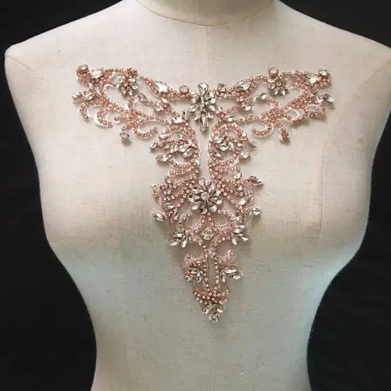 Золотые стразы аппликация для невесты воротник товары рукоделия|gold rhinestone|rhinestone