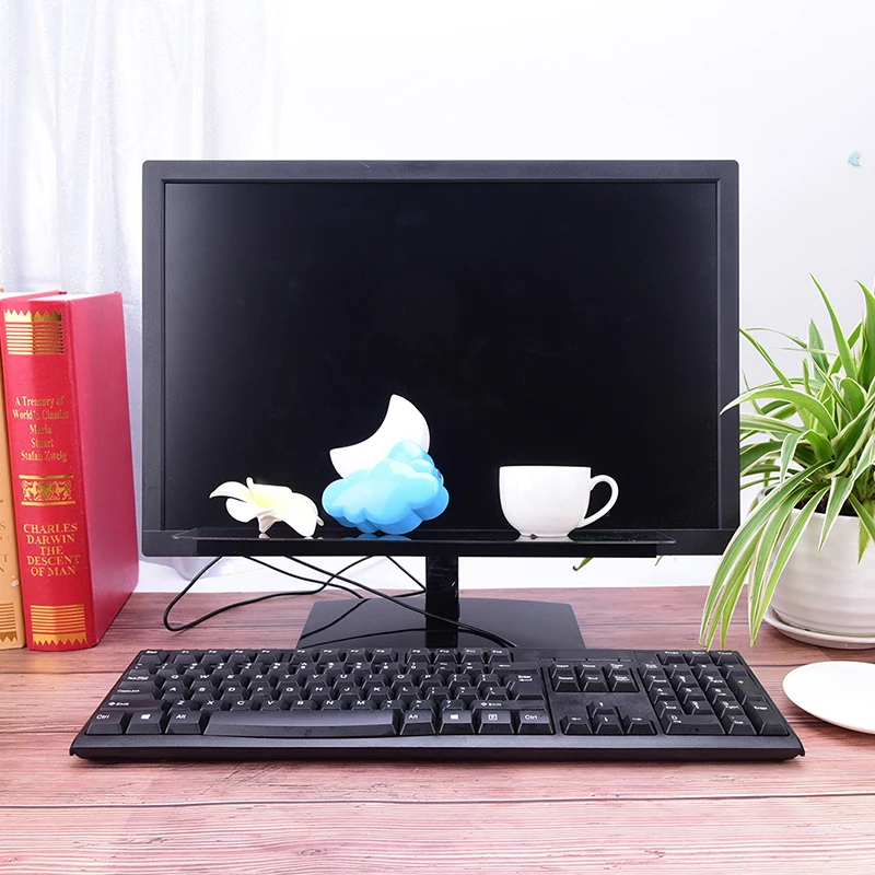 

3 Colors Computer Moniter Side Memo Pad Board Note Board Transparent Plastic Adhesive Board