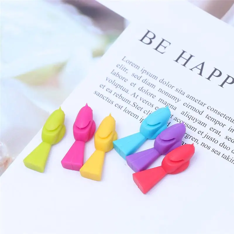6PCS Bird Tits Wine Glass Marker Silicone Wine Glass Recognizer Cup Distinguisher(Mixed Color